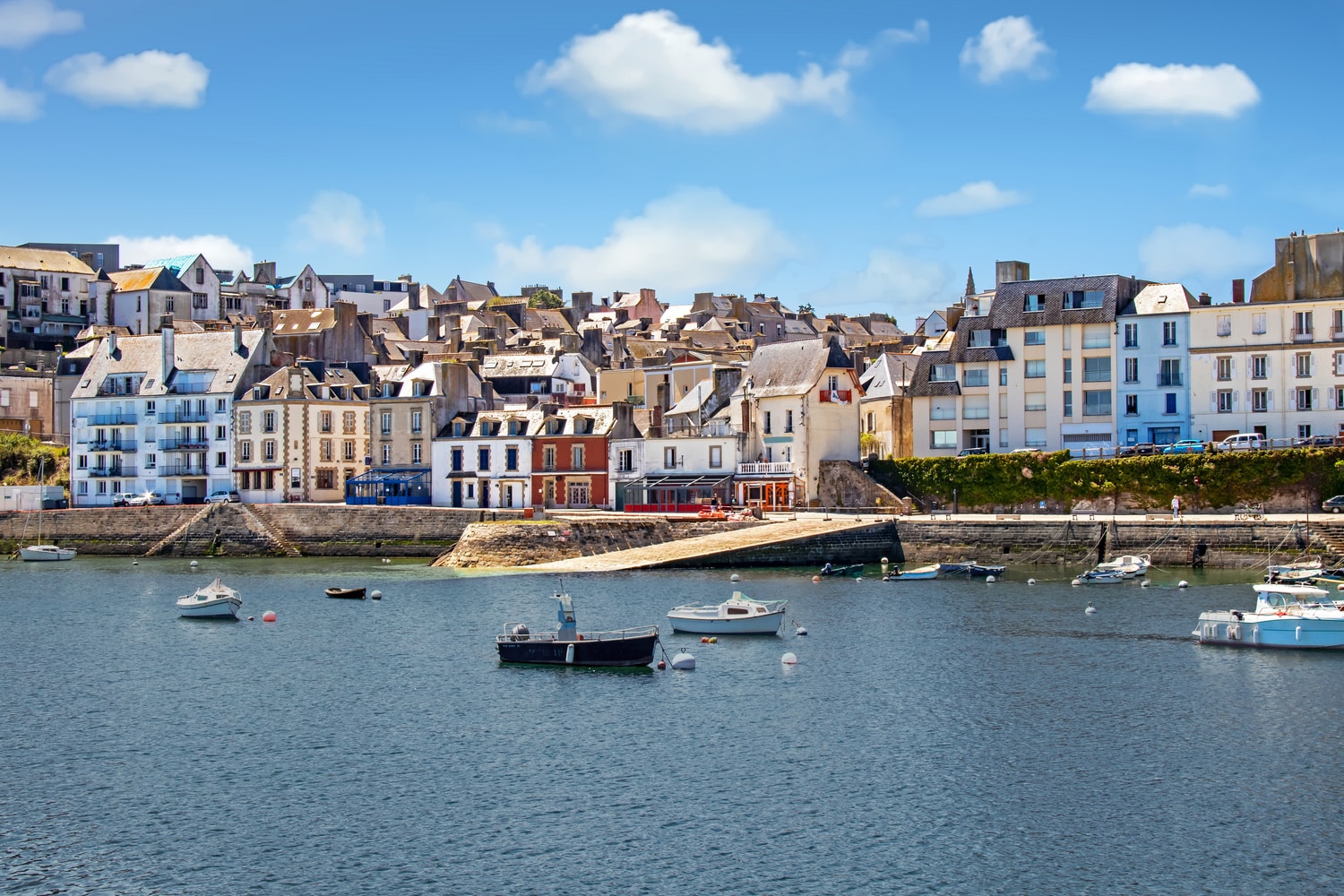 Douarnenez. Panorama du port du Rosmeur, Finistère, Bretagne